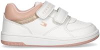 Tommy Hilfiger Babytrainers Unisex Leer Klittenband Wit/Roze Schoenmaat 20