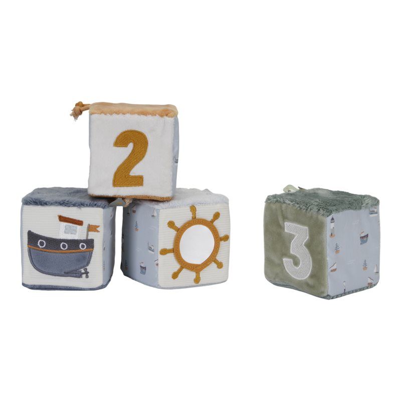 Little Dutch Zachte Blokkenset Sailors Bay - Blauw - 4 stuks
