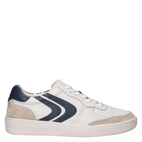 Cafe Moda leren sneakers - wit/blauw