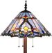 Tiffany lampadaire, abat-jour de 18 pouces, 3 ampoules, 63 pouces de haut