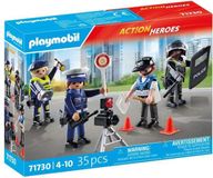 PLAYMOBIL Set de police, 4 policiers, figurines d'action, 35 pièces, convient aux enfants à partir de 4 ans