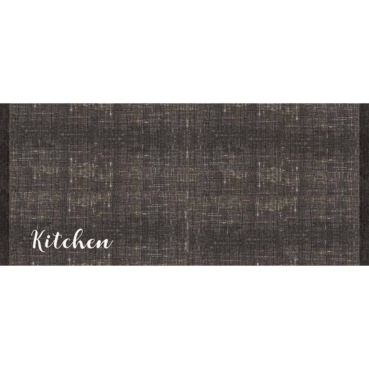 MD-Entree Vloerkleed - Smuq - Bistro - 67 x 150 cm - Grijs - Vinyl - Meerkleurig