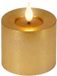 Lumineo bougie cire véritable or 9,5 cm vacillante