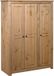 vidaXL Kledingkast Panama Range 3 deuren 118x50x171,5 cm grenenhout Bruin