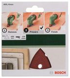 Bosch set de 5 feuilles abrasives pour ponceuses delta 105 mm - grain 120