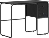 vidaXL Bureau met opslag Zwart eiken 100 x 50 x 75 cm
