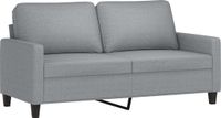 vidaXL Tweezitsbank Stof Lichtgrijs 140 cm