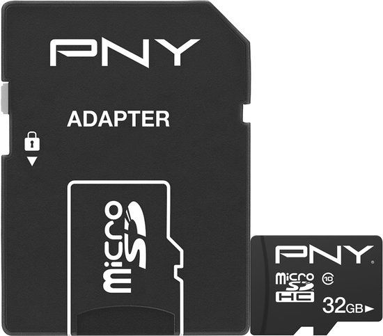 PNY Performance Plus 32GB Micro SD Memory Card with Adapter - Class 10