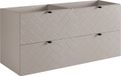 3E 3xE living.com Badkamerkast, kasjmier met zwarte handgrepen, 120 x 57 x 46 cm