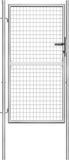 vidaXL Tuinpoort gegalvaniseerd staal 105x200 cm zilver