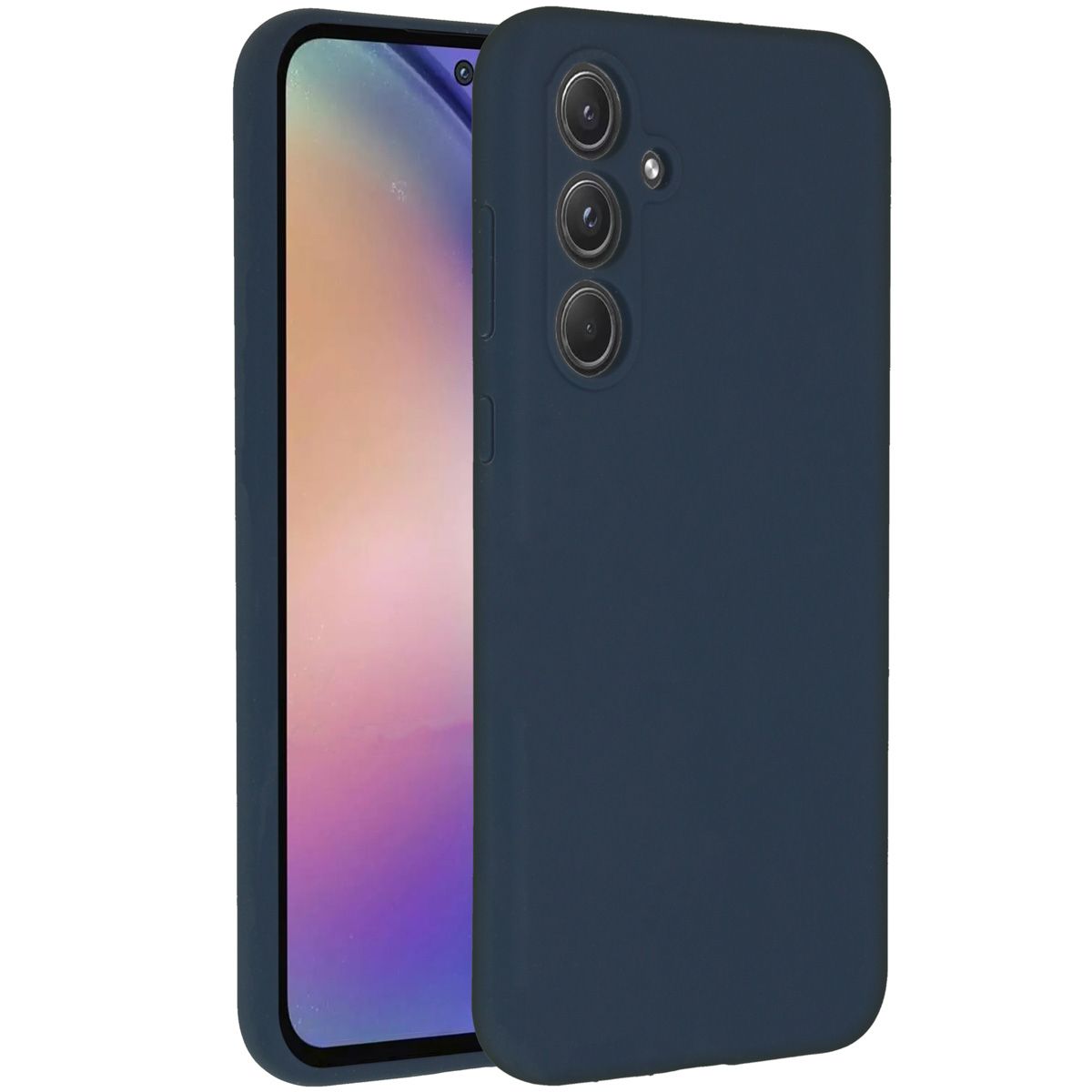 Accezz Liquid Silicone Backcover voor de Samsung Galaxy A55 - Donkerblauw