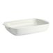 CREALYS 512732 Bakschaal met keramische handgrepen 36,5 x 23,5 x 6,5 cm, rechthoekig, wit