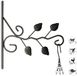 Sans marque 3x crochet mural en set - crochet pour plantes - crochet mural - décoratif - feuilles - Métal - Noir