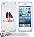 Ultraplatte MUZZANO Ultraplatte zachte beschermhoes Apple iPhone 5 Lila + 3 displaybeschermfolies UltraClear + stift en microvezeldoek