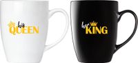 BRUBAKER Koffiemokken Haar Koning & Zijn Koningin met Wenskaart