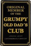 Merkloos Cave & Garden Grumpy old dad Wandbord
