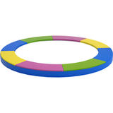 Bâche de trampoline, 244 cm de diamètre x 30 cm de hauteur, pliable et portable, plastique, PE et mousse, multicolore