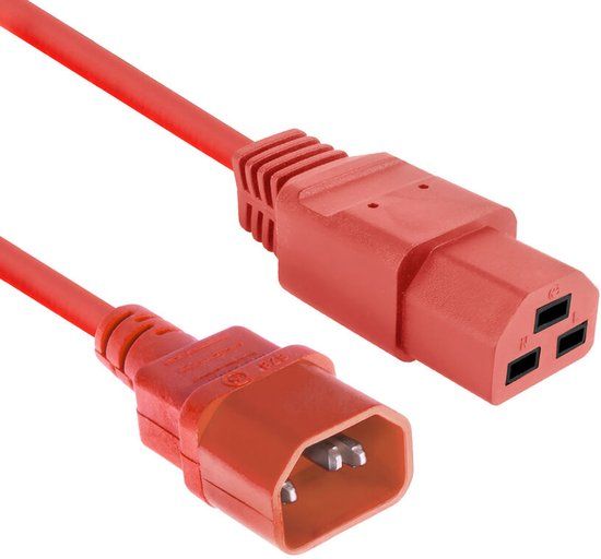 ACT Netsnoer C14 - C21 IEC60320 rood 3 m AK5379