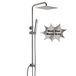 Görbach Roestvrijstalen Doucheset zonder Armatuur, Regendouche Douchesysteem met Douchekop, Douchestang, Doucheslang, Hoofddouche ekig 25 x 25 cm, Gunmetal Grijs