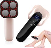 AjieQaQ Massageapparaat tegen cellulitis en lipoedeem, handmassageapparaat met 4 massagekoppen, geschikt voor buik, taille, armen, benen en billen (roze goud)