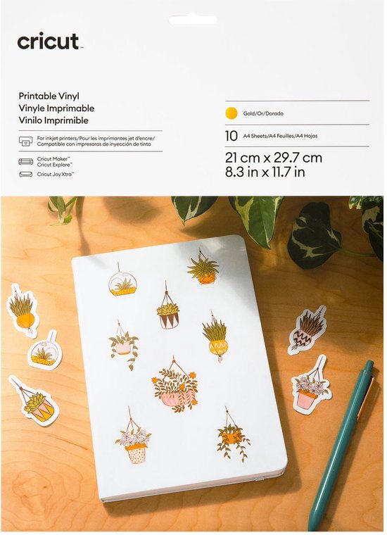 Cricut Printbaar Vinyl - A4 - Goud (10 vellen)