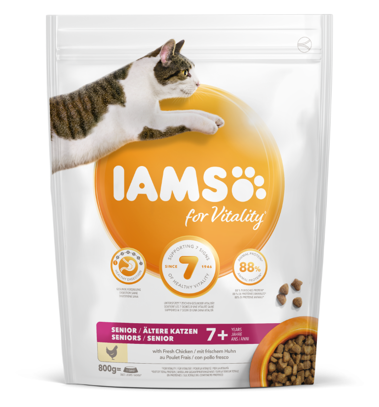 EUKANUBA Cat senior chicken 800 gr iams kattenvoer