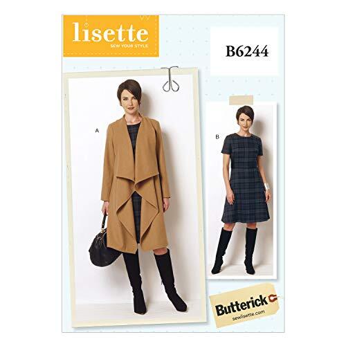 Butterick Patterns 6244 RR, Misses/damesjas en jurk,maten 18W-20W-22W-24W