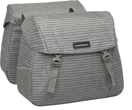 New Looxs Joli Double Nomi Dubbele Fietstas - 37 liter - Grijs