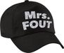 Bellatio Decorations Mrs. FOUT pet / cap zwart met zilver bedrukking dames