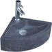 Sanilux Fonteinset Corner Hardsteen met kraan, waste & sifon 30x30x10cm