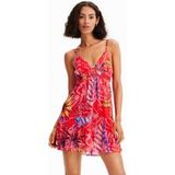 Desigual Robe courte à découpe tropicale pour femmes