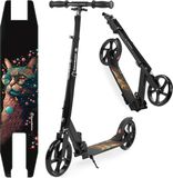 HyperMotion VIBE-scooter met twee wielen voor kinderen vanaf 7 jaar en jeugd, maximale belasting tot 100 kg, aluminium, opvouwbaar, verstelbare stuurhoogte, ABEC-7 lagers, 200 mm wielen, zwart