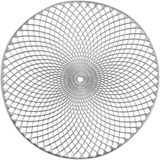 Zeller tafel placemats - 4x - rond - mandala - zilver - D38 cm - onderleggers - diner/ontbijt tafel