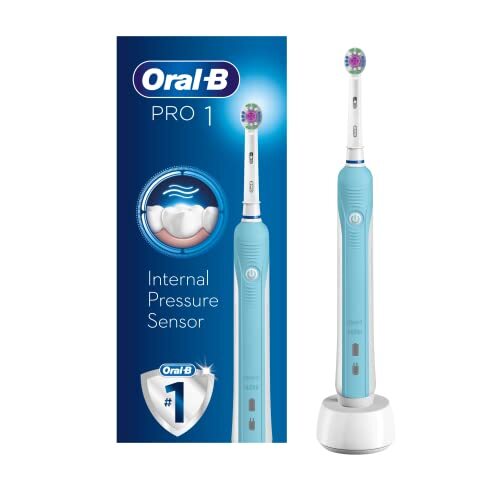 Oral-B Pro 600 White&Clean Elektrische tandenborstel, draaibaar, energie-efficiëntieklasse A++, zwart