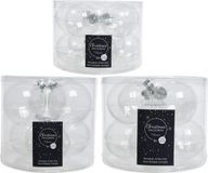 Merkloos / Sans marque Kaemingk B.V. 24x stuks glazen kerstballen transparant 6, 7 en 8 cm