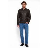 Goosecraft leren jas - donkerbruin