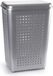Plasticforte Panier à linge avec couvercle - 50 litres - argenté - plastique - 41x31x61 cm