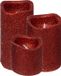 Feeric lights bougies LED - 3x - rouge - paillettes