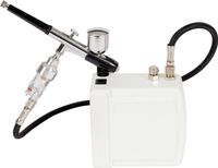 Airbrush-set - Airbrush à double action avec compresseur - 2–15 PSI - 12 V DC - 7 ml réservoir - 10,5 l/min - Prise UE - Rouge