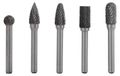 Inovra Set of 5 rotary burrs - Tungsten carbide - Double shank 6 mm