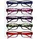 Leesbril Waarde 5 Stuks Lichtgewicht Mannen Vrouwen Blauw Roze Purper Groen Rood RRRRR32-3456Z +3,50
