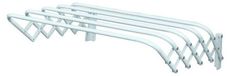 Étagère murale extensible pliable en métal - 60 cm - Blanc - Pour intérieur et extérieur