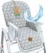 ASE Spolka Akcyjna Réducteur de siège pour chaise haute Coussin de siège pour bébé Coussin de siège - Coussin de siège pour enfant pour chaise haute Ikea Peg Perego Housse de siège pour chaise haute Siège pour bébé et chaises hautes Oeko-Tex Étoiles et Gris