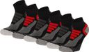 Xtreme Sockswear Quarter Wandelsokken – 6 Paar – Lage Hiking Sokken Unisex – Katoen & Coolmax – Multi Zwart – Maat 42/45