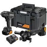 Dewalt – Clé Visseuse Sans Fil 18v Avec 2 Batteries 5ah – Moteur Brushless – Mallette Tstak Pour Transport Sécurisé – Vissage Rapide En Série