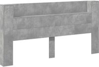vidaXL Hoofdbord Beton Grijs 200 x 16,5 x 103,5 cm Bewerkt hout