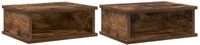 vidaXL Table de chevet 2 pièces chêne fumé 40 x 31 x 15 cm bois travaillé