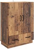 vidaXL Dressoir met lade Oud hout 66 x 34,5 x 92 cm Bewerkt hout