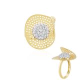 Cavill - Zilveren Ring met 40 Zirkonia - 0,81 ct - Verguld 925 Sterling Zilver - Verstelbaar