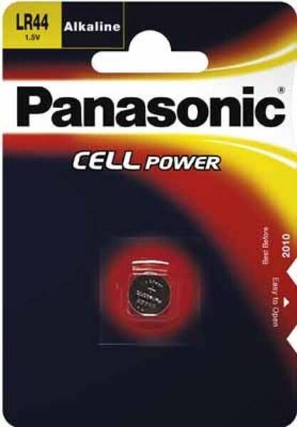 Panasonic LR44 Knoopcel Batterij - 105 mAh - Alkaline